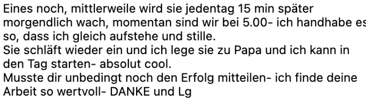 Nachricht einer Mama: Ihr Baby wird jeden Tag 15 Minuten später wach