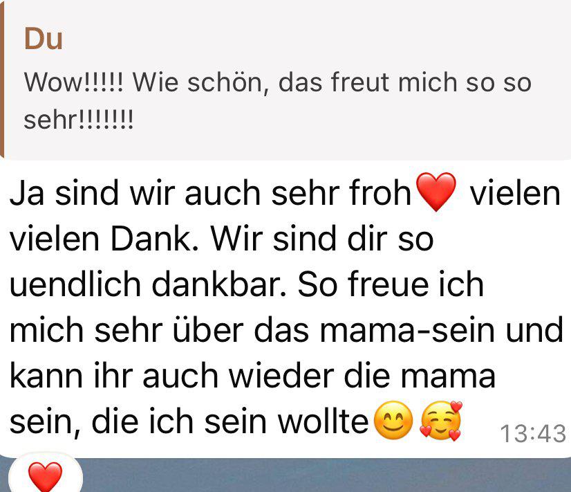 Nachricht einer Mama: Sie ist unendlich dankbar und freut sich wieder über das Mama-Sein